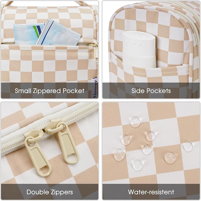 Narwey Hanging Toiletry Bag for Women Travel Makeup Bag Organizer Toiletries - Image 7