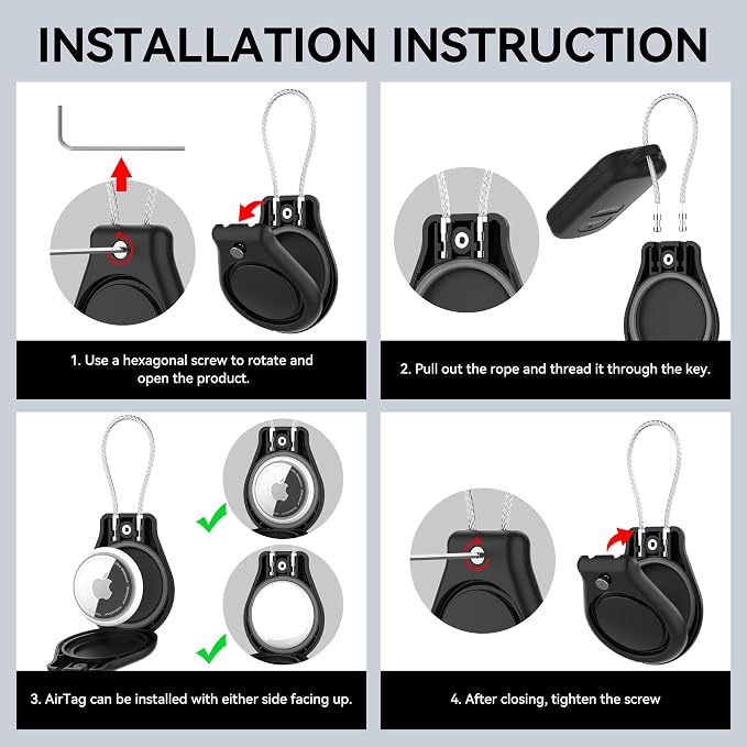DDJ IPX8 Waterproof for Air Tag Lock Case - Image 7