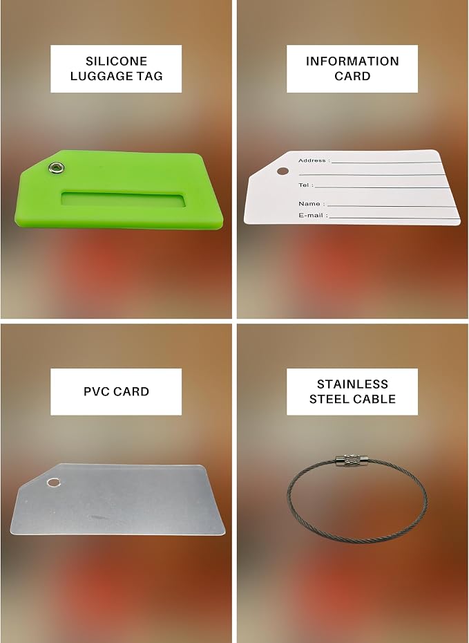 5 Pack Silicone Luggage Tag - Image 3