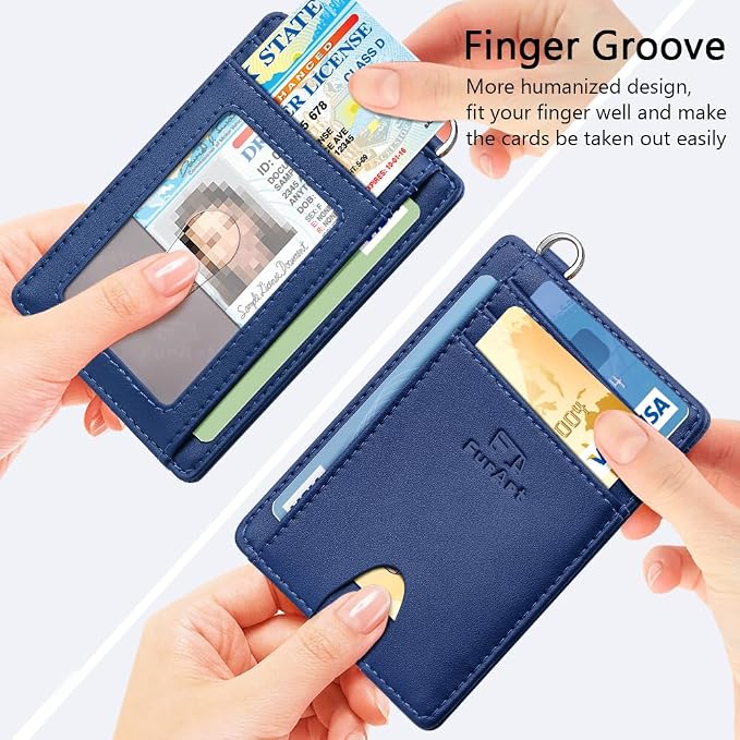 FurArt Slim Minimalist Wallet, Front Pocket Wallets, RFID Blocking, Credit Card - Image 3