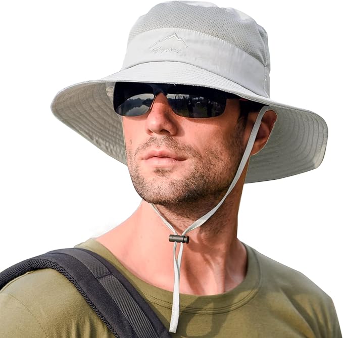 Sun Hats for Men Women Fishing Hat UPF 50+ Breathable Wide Brim Summer UV by Rosoz