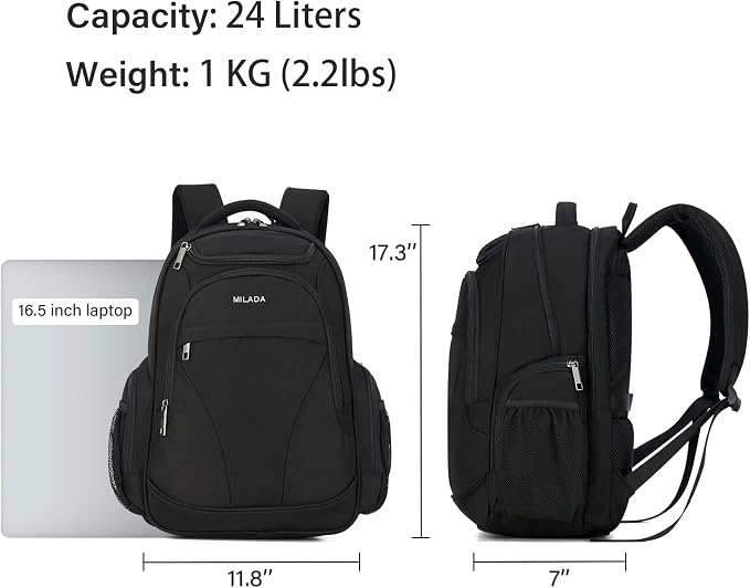 MILADA Travel Backpack For Men Laptop Backpack Women Business Carry On Backpack - Image 2