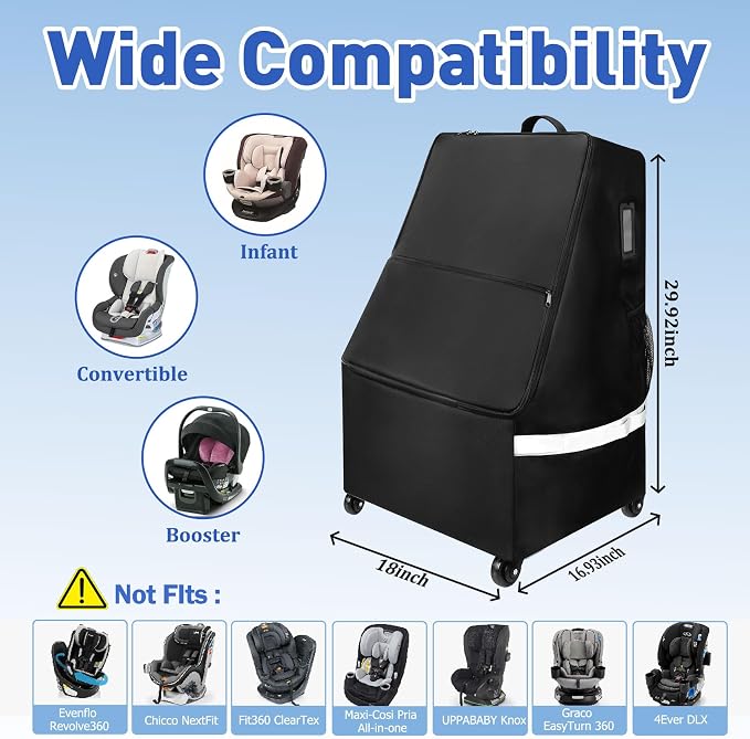 Upgrade Car Seat Travel Bag for Airplane - Image 2