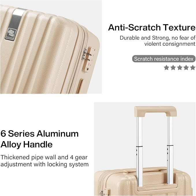 Hanke Expandable Hard Shell Luggage Sets 2 piece Carry on Luggage - Image 8