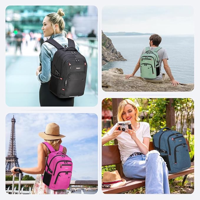 48L Expandable Laptop Backpack, Anti-thief Travel Backpack - Image 6