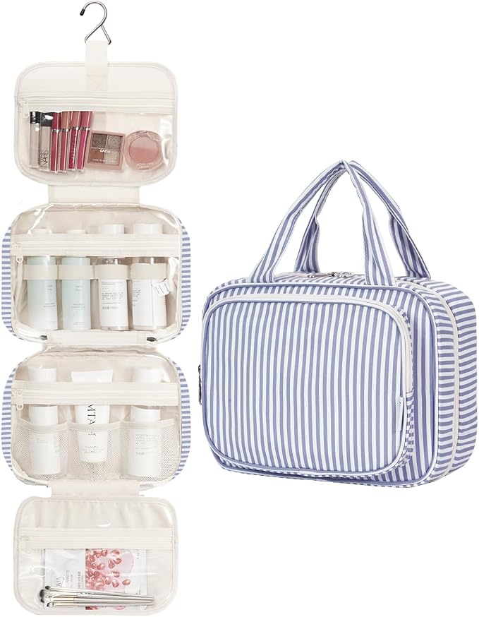 Narwey Striped Hanging Toiletry Bag - Image 2
