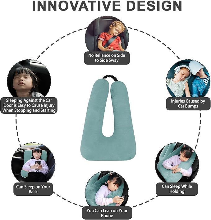 Travel Pillow, Travel Pillow for Kids, Sleeper Hold Pillow Travel, Removable - Image 5