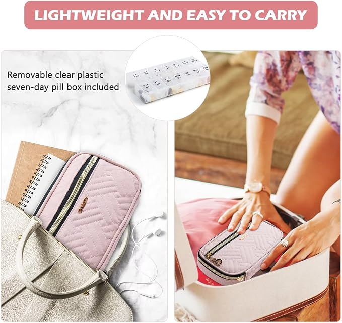 BAGSFY Pill Organizer Case 2 Times a Day- Weekly Medicine Organizer Travel Pill - Image 5