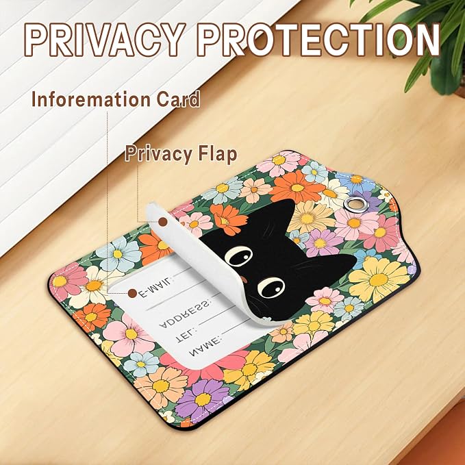 2 Pcs Colorful Cat Luggage Tags - Image 3