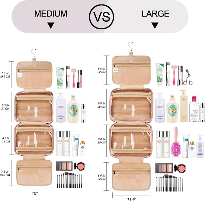 Travel Hanging Toiletry Bag for Women, - Image 2