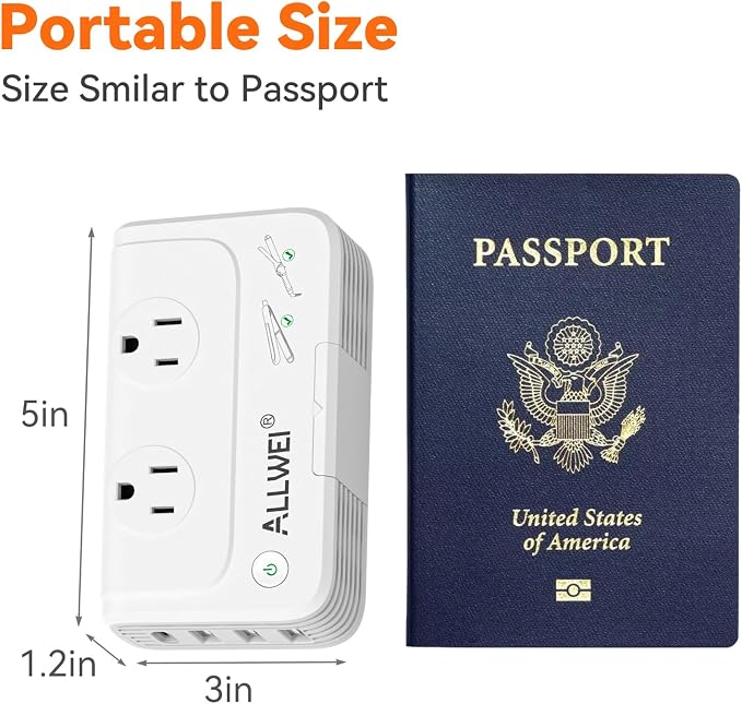 ALLWEI 220V to 110V Travel Voltage Converter us to Europe, Step Down Converter - Image 8
