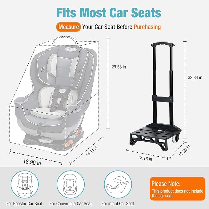 Padded Car Seat Travel Bag for Airplane - Image 2