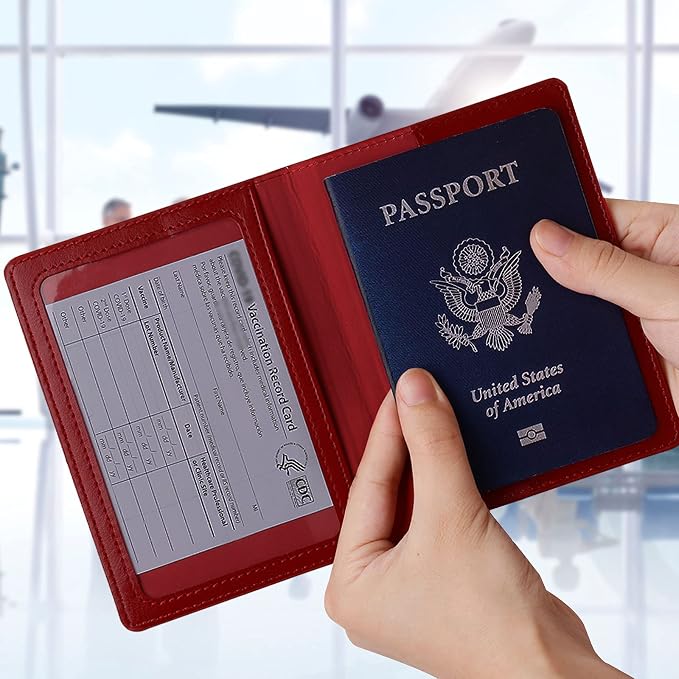 TIGARI Passport Holder for Travel Women Men, PU Leather Passport Wallet Cover - Image 5