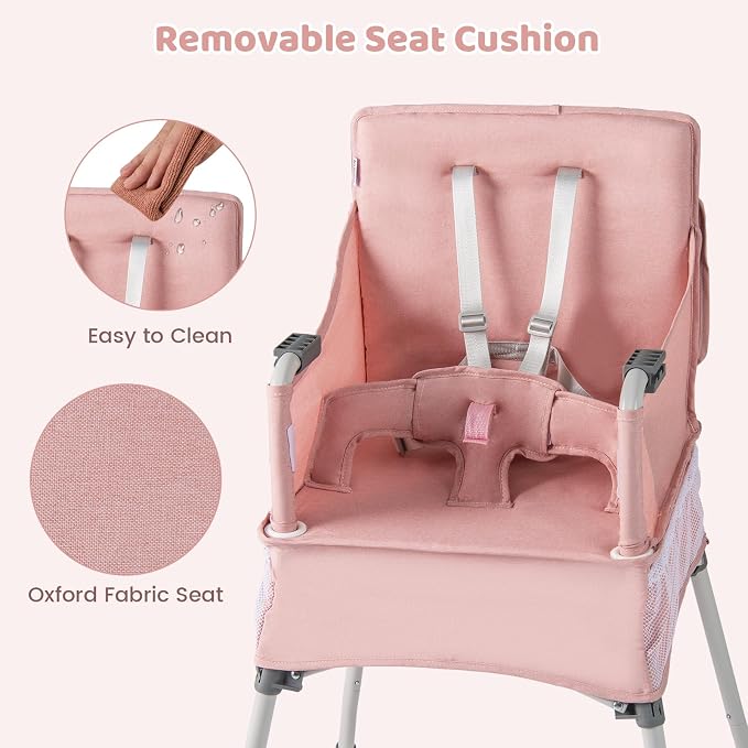 INFANS Baby High Chair, Foldable Portable Highchair - Image 8