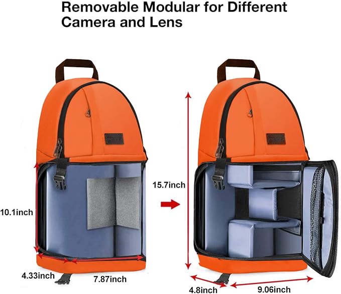 MOSISO Camera Sling Bag, DSLR/SLR/Mirrorless Camera Backpack Case Shockproof - Image 6