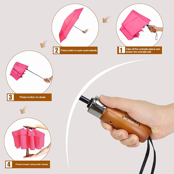 Lejorain Large Folding Golf Umbrella - Image 3
