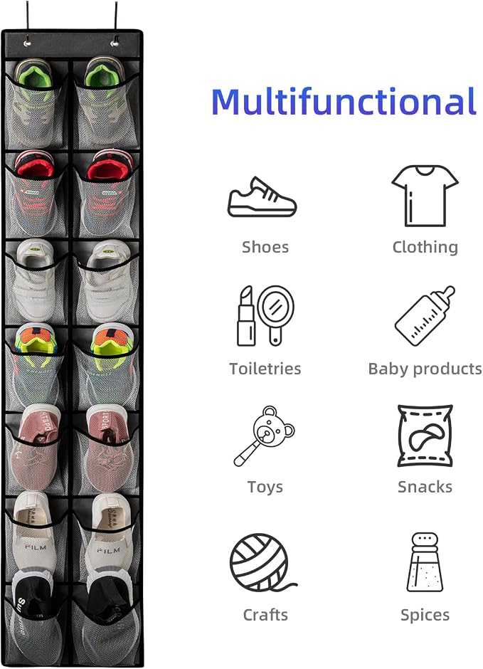 KEEPJOY Over the Door Shoe Organizer, Hanging Shoe Organizer - Image 4