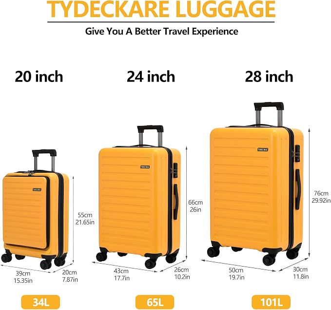 3Pcs Luggage Set, HardShell Lightweight, Only 20" - Image 2