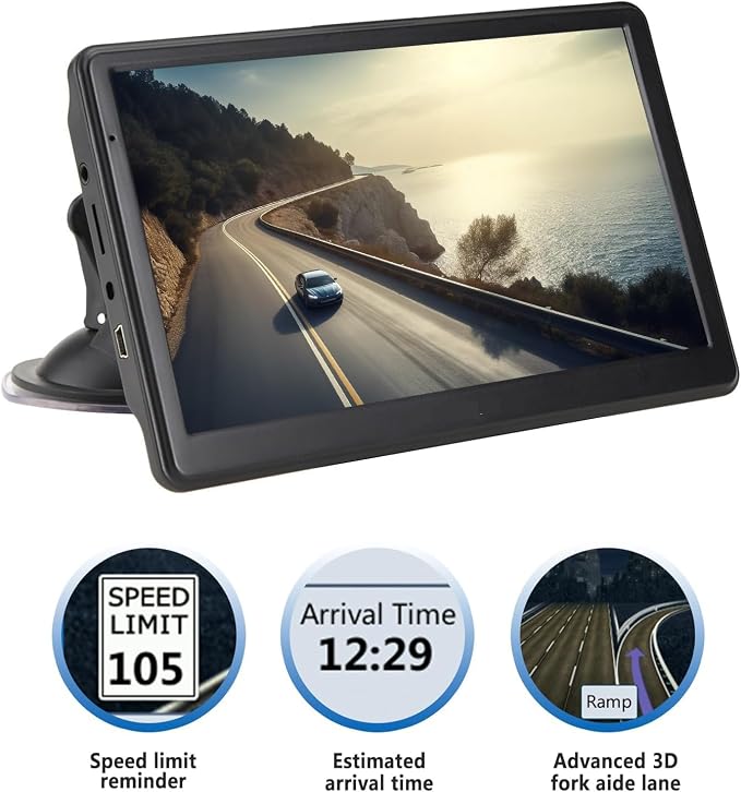 GPS Navigation for Car, 2025 Map 7 inch Touch Screen Car GPS, Voice Turn - Image 3