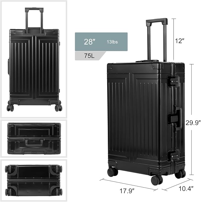 All Aluminum Carry On Luggage，Cut from Whole Aluminum Sheet，22x14x9 Airline - Image 6