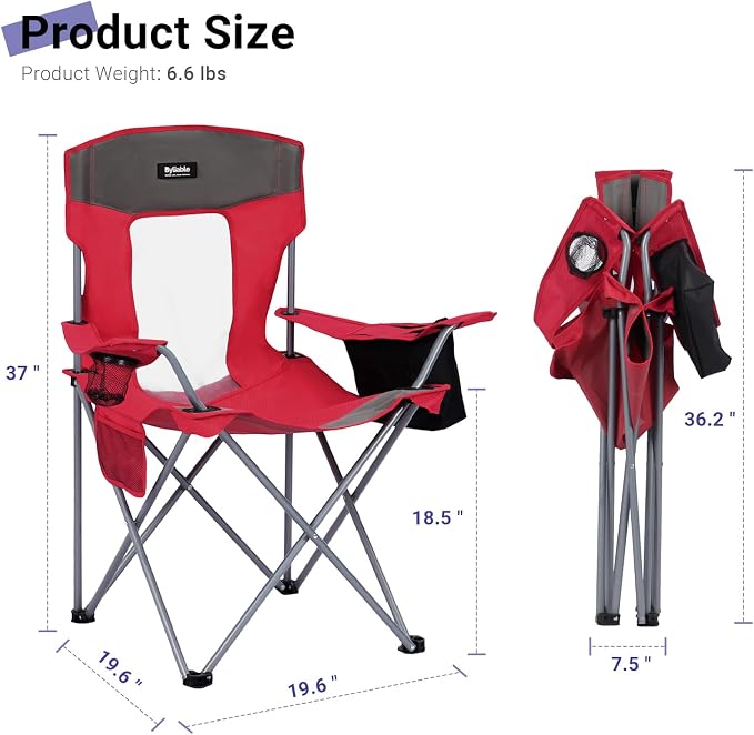 Camping Folding Chair Outdoor Lawn Portable Lightweight Camp Folding Chairs - Image 3