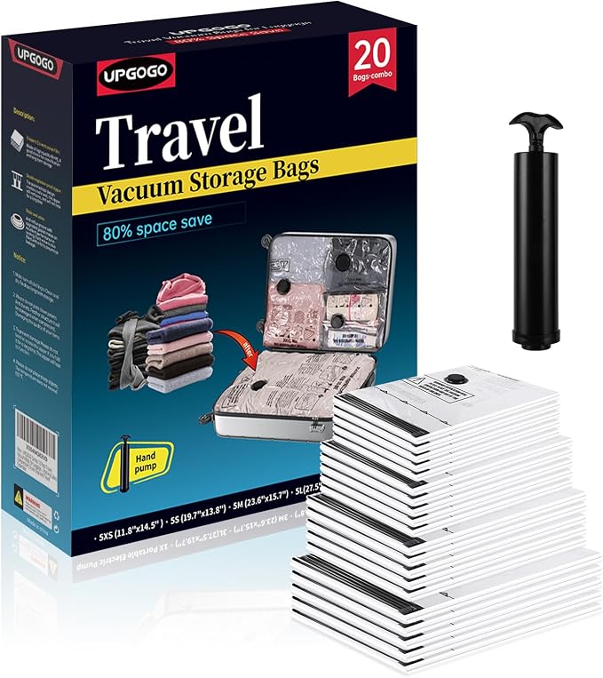 Travel Vacuum Bags for Luggage by UPGOGO