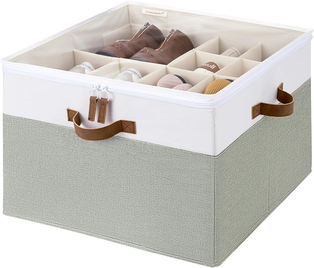 StorageWorks Shoe Organizer for Closet, Fits up to 16 Pairs, Shoe Cubby Storage by StorageWorks