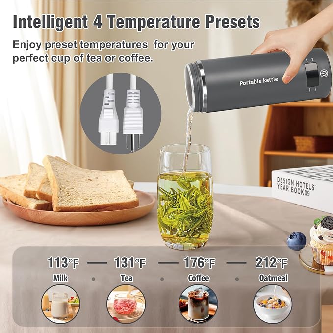 Travel Electric Kettle Portable Mini Kettle, Small Hot Water Boiler - Image 4