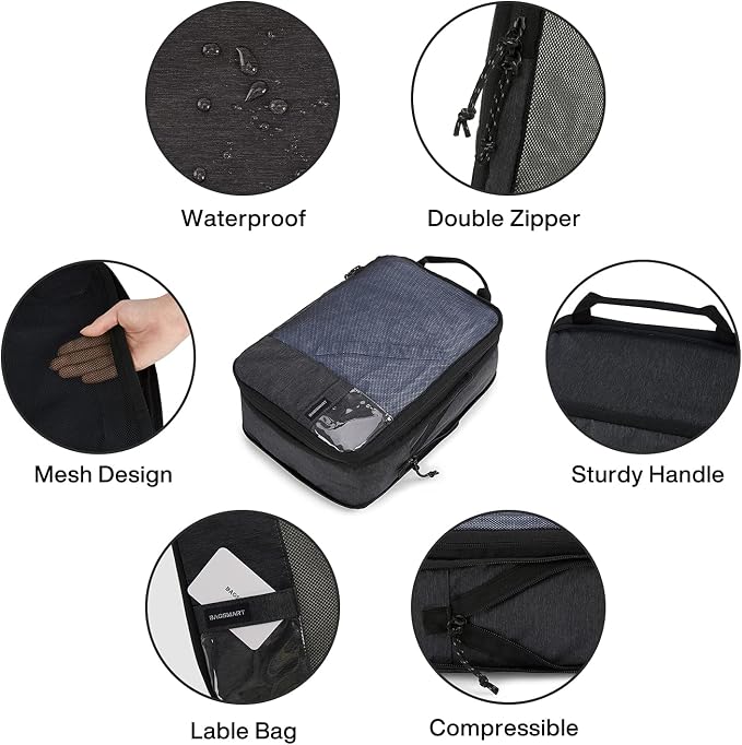 BAGSMART 6 Set Compression Packing Cubes - Image 6