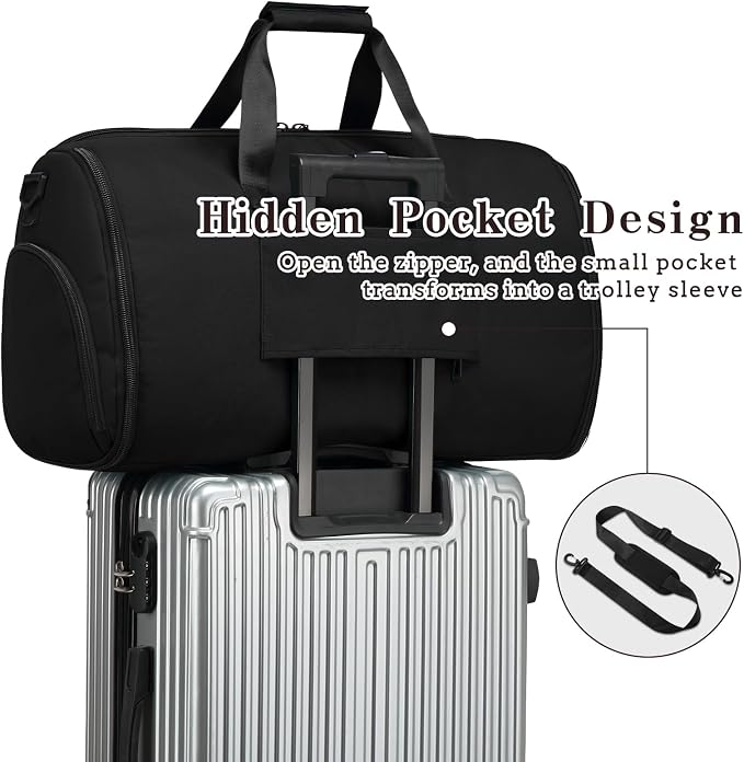 Garment Duffle Bags for Travel, Carry On Garment Duffel Weekender Bag 45L | - Image 5