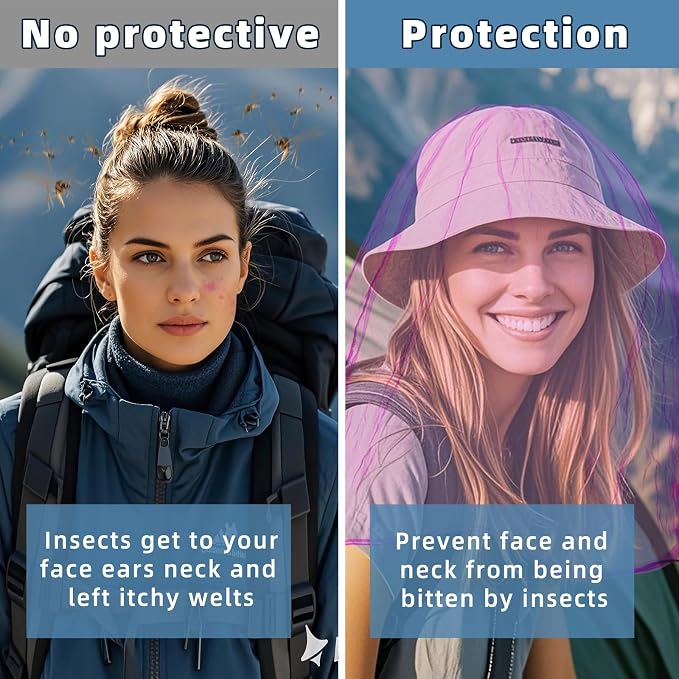 Oversized Mosquito Net 42 x 25 Inches Ultra Large Mosquito Head Net Face Neck - Image 5