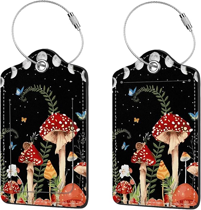 2 Pcs Luggage Tags for Suitcases, PU Leather Cruise Ship Luggage Tags by Anikathy