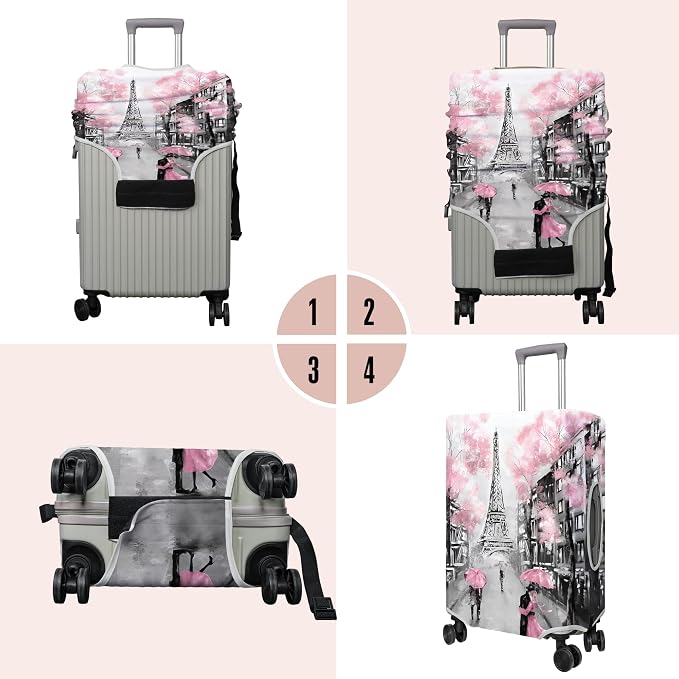 Travel Luggage Cover Suitcase Protector Fits 18-32 Inch Wheel Covers - Image 3