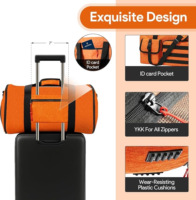 Garment Duffle Bags for Travel, HOMQUIET Convertible Garment Duffel Bag - Image 5