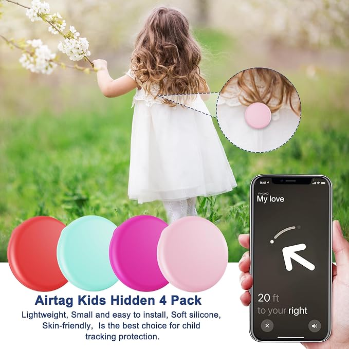for Air Tags-4 Pack Apple Kids Hidden, - Image 3