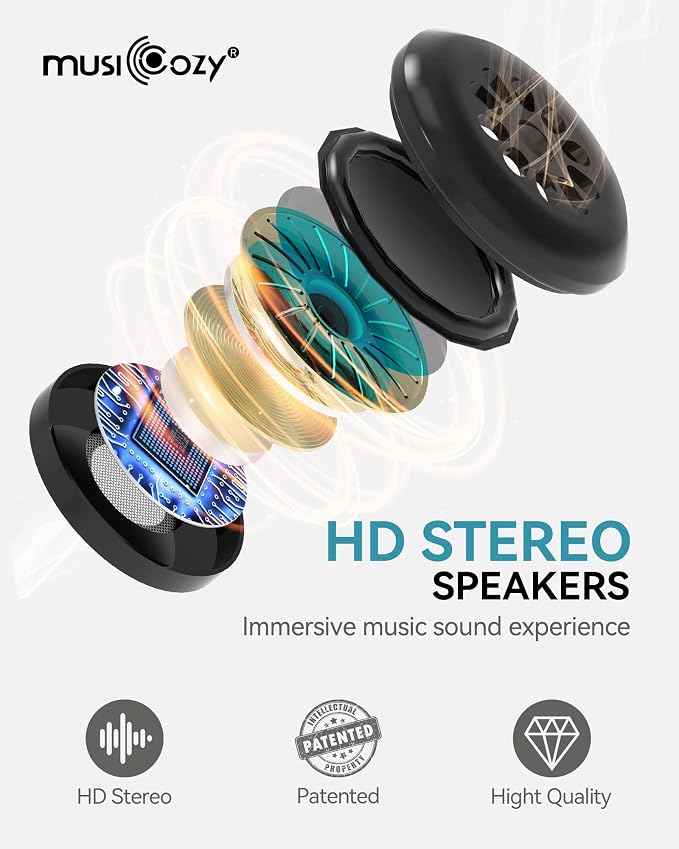 MUSICOZY Sleep Headphones 3D Bluetooth 5.4 Headband Sleep Mask, Wireless - Image 5