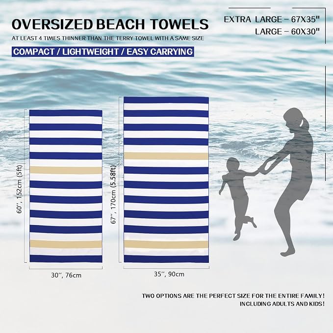 Your Choice Microfiber Quick Dry Sand-Free Beach Towel - Image 2