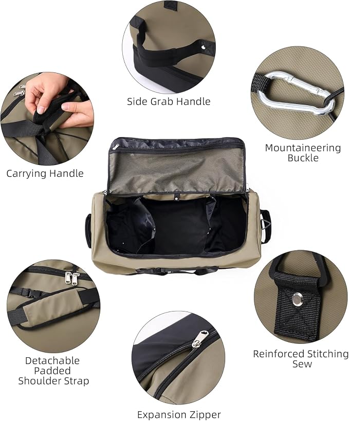 Rolling Duffle Bag with Wheels, 110L/140L Expandable Soft-Sided Foldable Duffle - Image 4