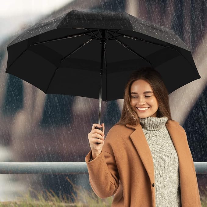 Liberty Imports 3 Pack Windproof Travel Rain Umbrellas - Image 7