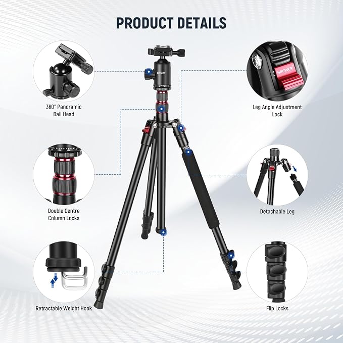 NEEWER 77 inch Camera Tripod Monopod - Image 7