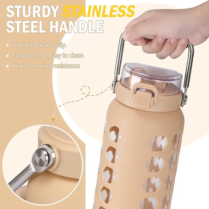 MUKOKO 64oz Glass Water Bottles - Image 2