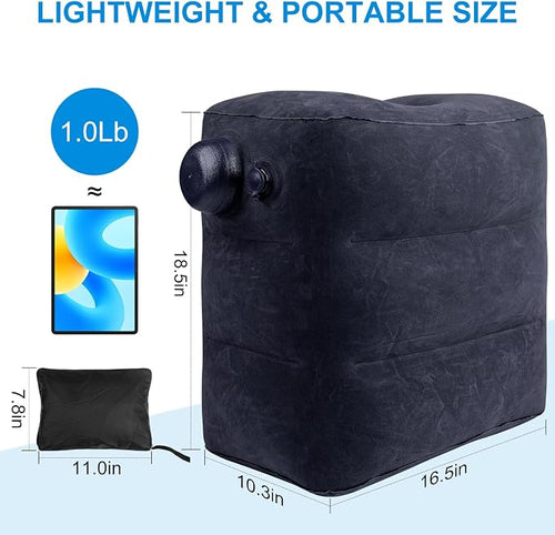1 Pack Inflatable Travel Foot Pillow, Inflatable Leg Pillow Outdoor Stool - Image 2