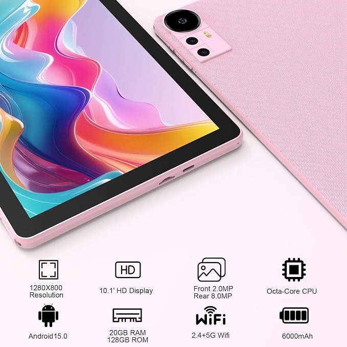 Android 15 Tablet 10 Inch, 20GB RAM+128GB ROM/2TB Expandable, 2 in 1 Tablets - Image 3