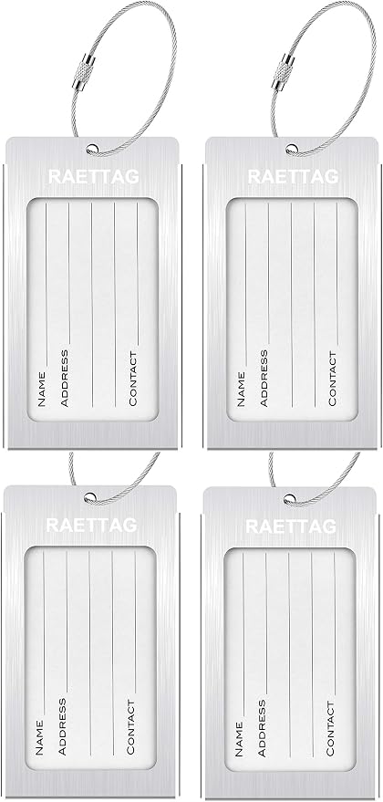 Luggage Tags Metal Suitcase Tags Travel Bag ID Identifier Luggage Tag by WeBravery