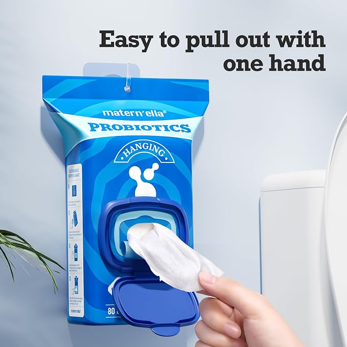 matern'ella Hanging Flushable Wipes Unscented Extra Large Corner-Connected Wet - Image 3