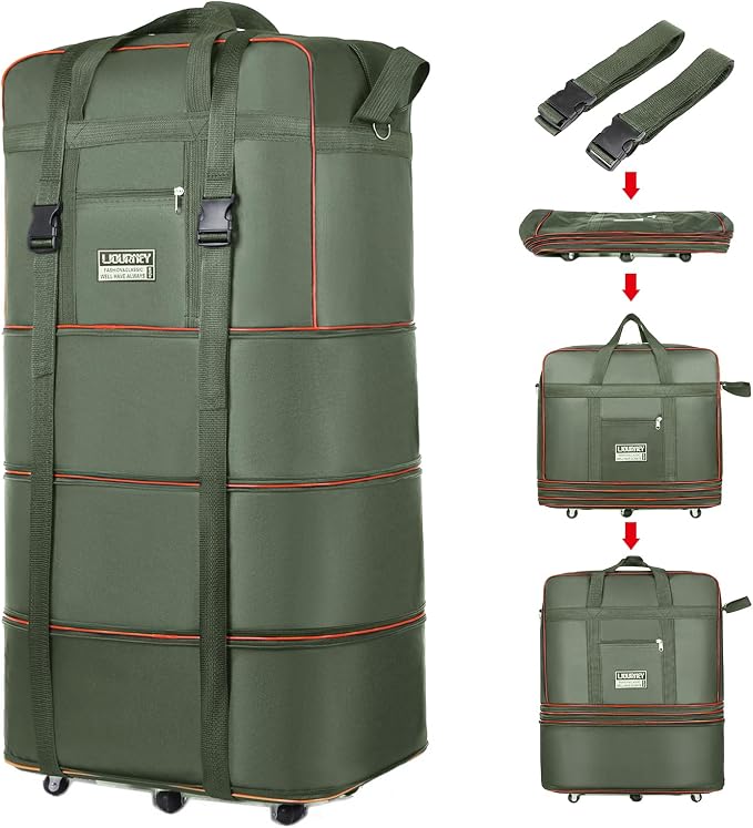 Expandable Large Capacity Travel Bag Oxford Cloth Duffel Bag by kooldaiwangwang