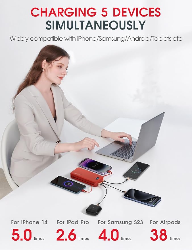Portable Power Bank, 20000mAh 22.5W USB C Fast Charging Power Bank - Image 5