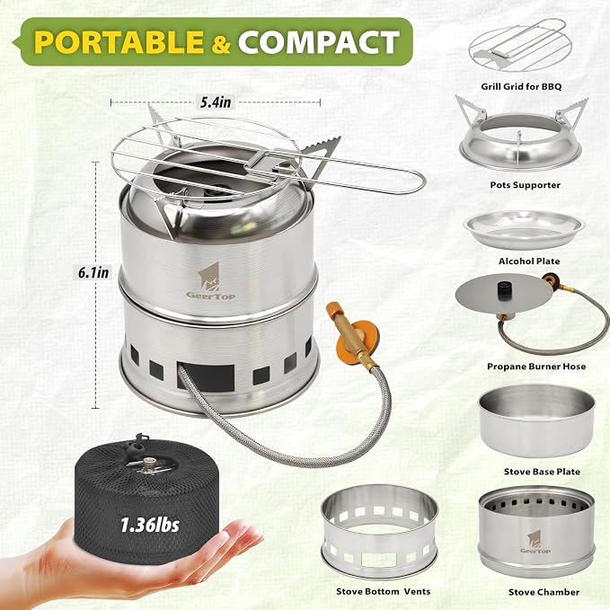 GEERTOP Portable Small Camping Stove - Image 4