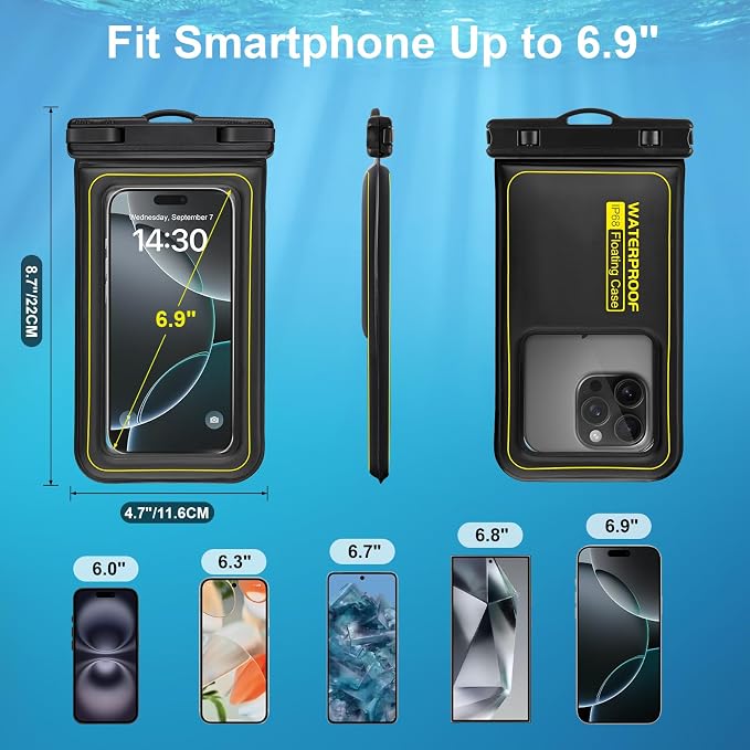 Large Waterproof Phone Pouch Floating, Phone Case Friendly, IP68 Waterproof - Image 2