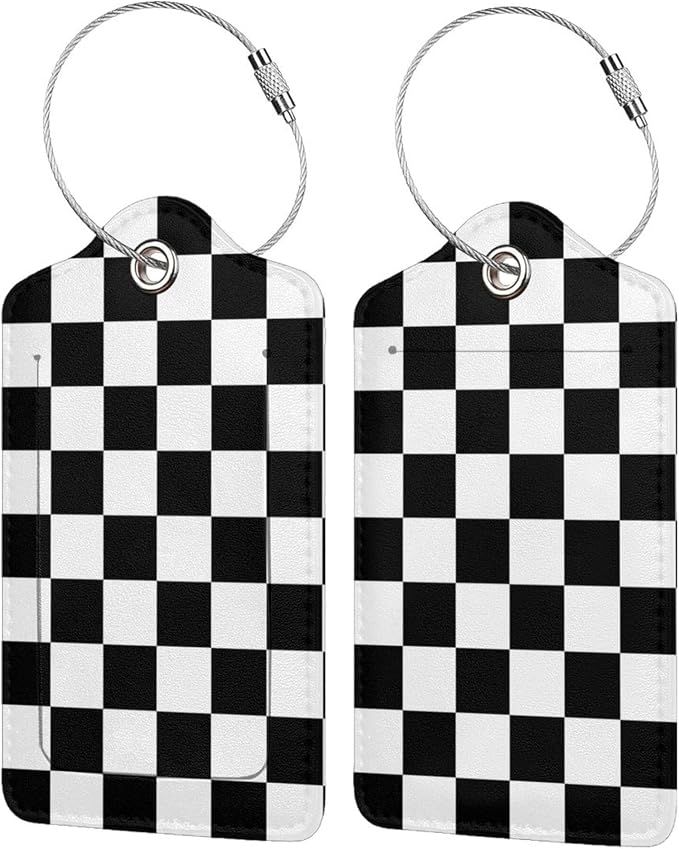 2 Pack Luggage Tags for Suitcase, Name ID Label and Metal Loop for Women Men by South+Feather